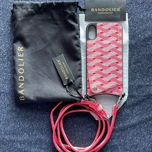 iPhone XR leather case with crossbody adjustable strap